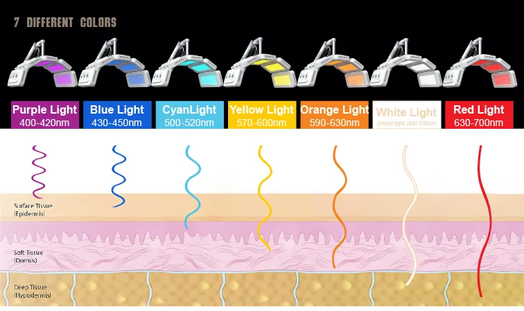 Luz facial LED infrarroja Terapia LED PDT Máquina profesional Bio Fotomodulación Luz de fototerapia LED 2