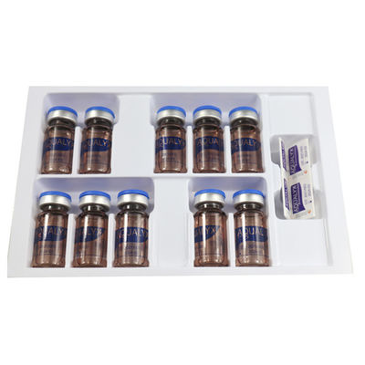 Inyección adelgazante Aqualyx 10X8ml Gordura del cuerpo y rostro Disolver Kabelline Kybella relleno de lipo botella de laboratorio de limón