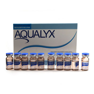 Inyección adelgazante Aqualyx 10X8ml Gordura del cuerpo y rostro Disolver Kabelline Kybella relleno de lipo botella de laboratorio de limón