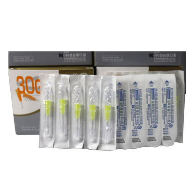 Aguja Meso Ultra delgada 30G 4mm de longitud 304 de acero inoxidable