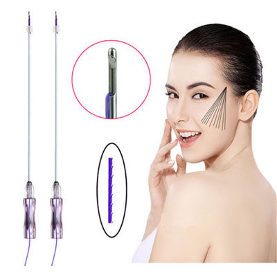 Establemente absorbible Corea 4D Cog con púas W Blunt Pcl Pdo hilo para el levantamiento de la mejilla el cuerpo apretado