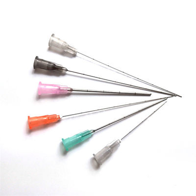 Microcánula desechable con punta de aguja contundente Microcánula contundente para relleno dérmico hialurónico