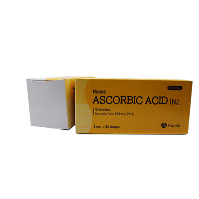 Vitamina C Ácido ascórbico de Huons Vitamina soluble en agua Cada caja contiene 50 laroscorbina inyectable 0,5 g/2 ml