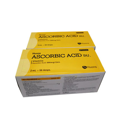 Ácido ascórbico puro Vitamina C Vc Blanqueador de manchas inyección 50 ampollas