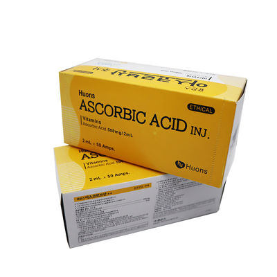 Ácido ascórbico puro Vitamina C Vc Blanqueador de manchas inyección 50 ampollas