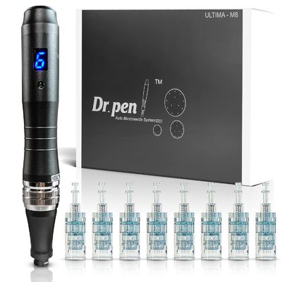 Dr. Pen Ultima M8 Dermapen Profesional de Microneedling Recargable por USB con 5 agujas de cartucho de 32 pines