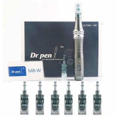 Dr. Pen Ultima M8 Dermapen Profesional de Microneedling Recargable por USB con 5 agujas de cartucho de 32 pines