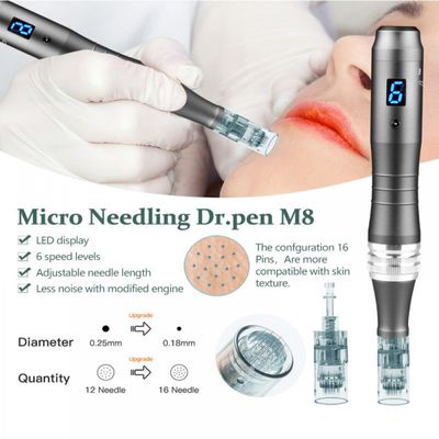 El Dr. Pen Ultima M8 es un bolígrafo de microagujas inalámbrico profesional para lograr una piel perfecta.
