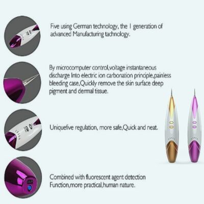 Pluma de eliminación de lunares y verrugas con plasma, removedor de lunares con láser