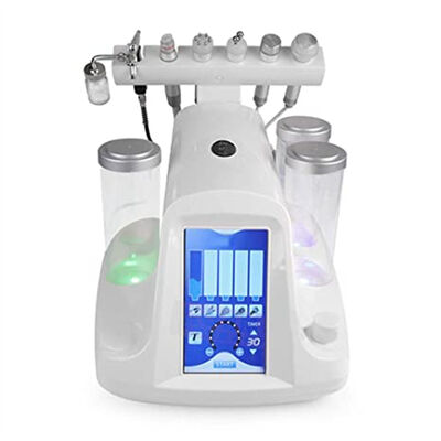 Inyector de oxígeno de 7 en 1 de RF Máscara facial de microcorriente LED Limpieza profunda Máquina de burbujas pequeñas Cuidado de la piel Máquina de hidra dermoabrasión