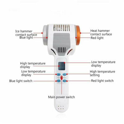 Máquina de elevación de rejuvenecimiento de la piel Facial LED con crioterapia ultrasónica de martillo frío caliente