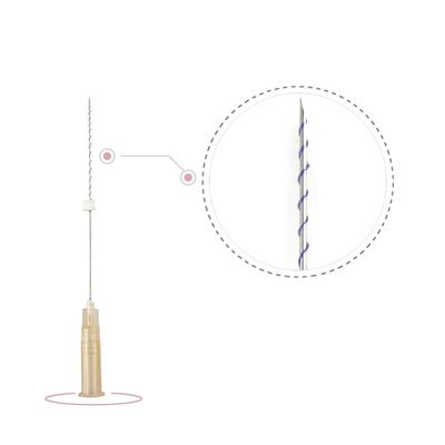 Corea del Sur engranaje de elevación de la sutura absorbible pdo tornado mono tornado tornillo fio hilo silhouet lisos alambre aguja afilada 29g 31g 30gx13mm