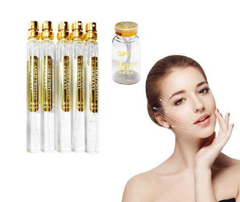 colágeno facial del péptido de la proteína del oro del suero 5pcs que rosca la elevación
