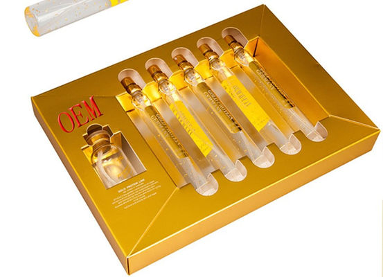colágeno facial del péptido de la proteína del oro del suero 5pcs que rosca la elevación
