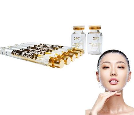 colágeno facial del péptido de la proteína del oro del suero 5pcs que rosca la elevación