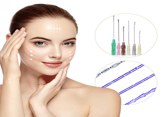 piel absorbible de 4D 6D 8D que rosca el lifting facial L tipo embotado de W