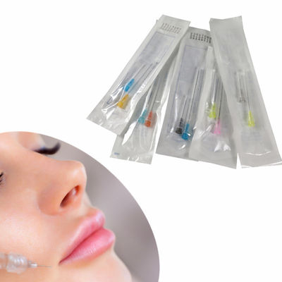 Envase para el rostro de acero inoxidable 22g 23g 25g 38mm 50mm Flexible Micro punta fina y embotada Cánula aguja
