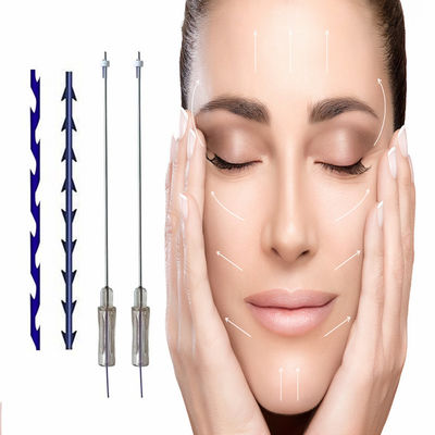 Mono lifting facial de los hilos del diente 3D 4D 6D PDO PCL PLLA de la espina de pez de la prensa de tornillo