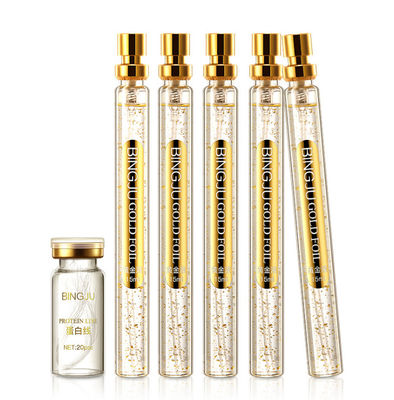 Filamento de colágeno dorado para el cuidado facial, endurecimiento, levantamiento, suero 24K, filamento de péptidos de proteínas de oro