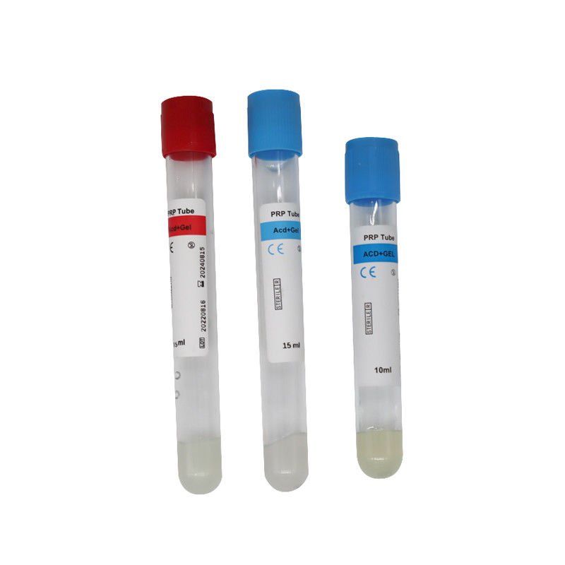 Tubo de PRP 10 ml con gel ACD para la pérdida de cabello rico en plaquetas Tubo de centrifugadora de PRP