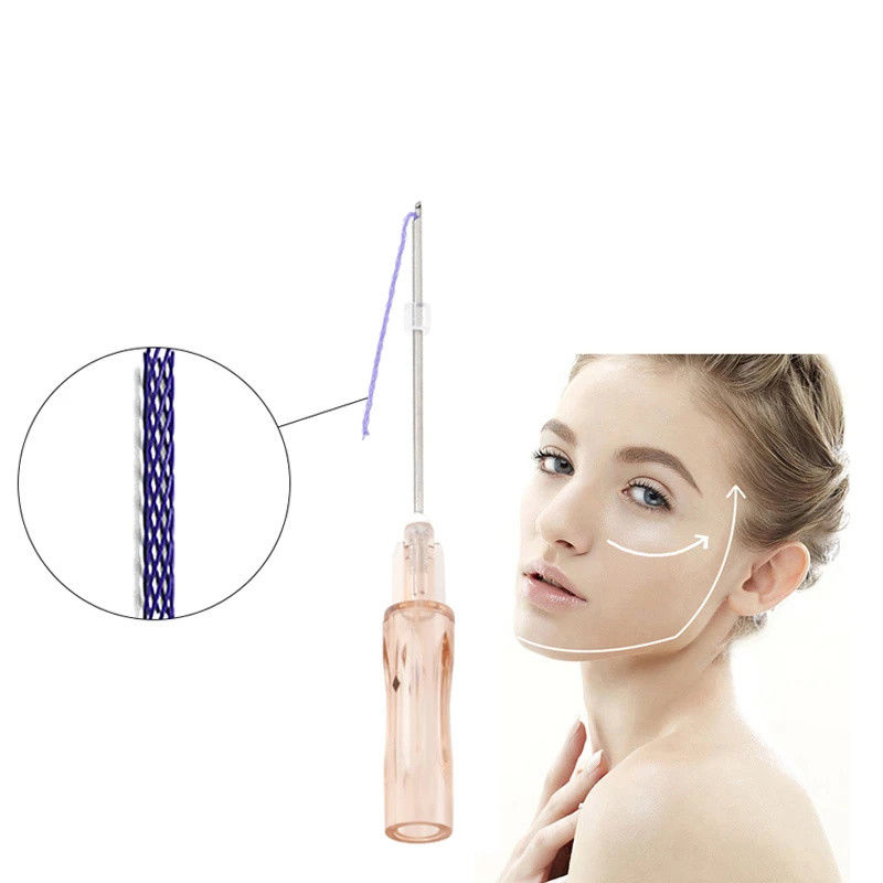 Corea Estéril V línea absorbible de la cara de torsión mono púbico Pdo Nose Lift Thread Tornado Cog 3D 4D 6D Pdo Thread