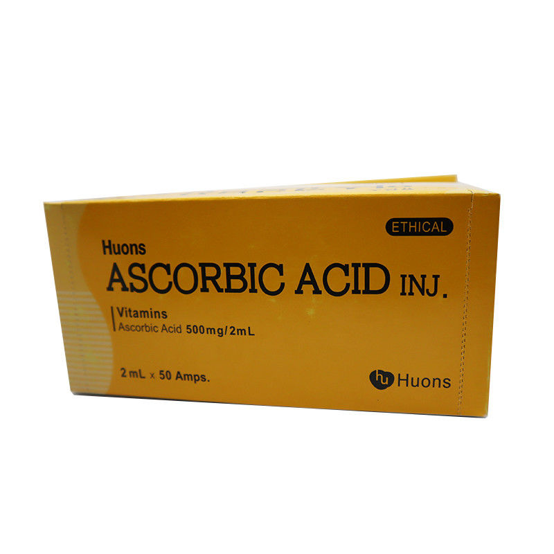 Vitamina C Ácido ascórbico de Huons Vitamina soluble en agua Cada caja contiene 50 laroscorbina inyectable 0,5 g/2 ml