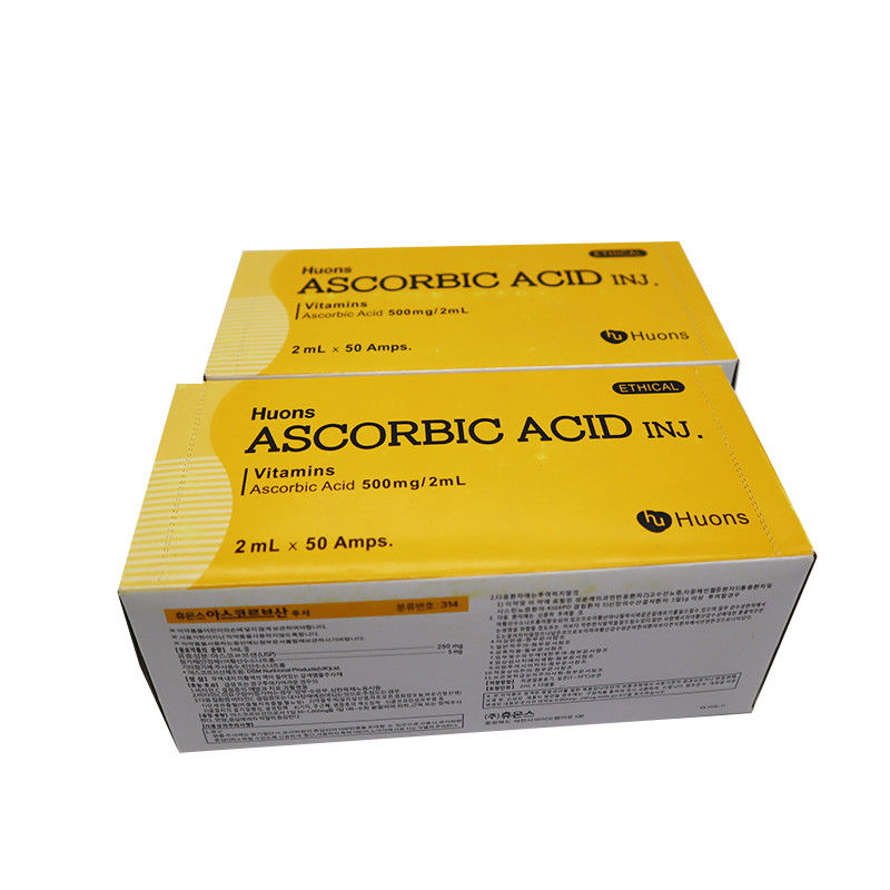 Ácido ascórbico puro Vitamina C Vc Blanqueador de manchas inyección 50 ampollas