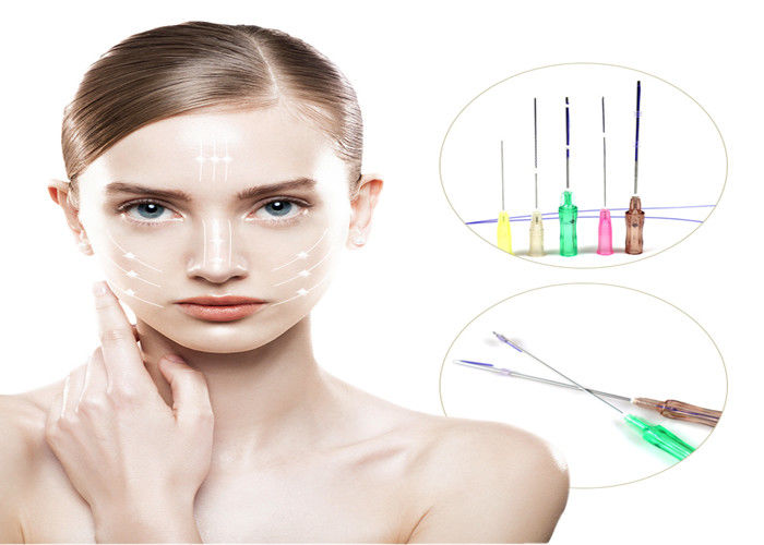 piel absorbible de 4D 6D 8D que rosca el lifting facial L tipo embotado de W