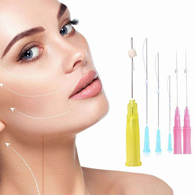 Mono lifting facial de los hilos del diente 3D 4D 6D PDO PCL PLLA de la espina de pez de la prensa de tornillo